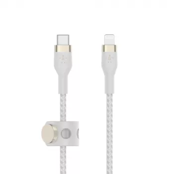 Belkin BOOST CHARGE - Cabo Lightning - USB-C macho de 24 pinos para Lightning macho - 1 m - branco - para Apple iPad/iPhone/iPod (Lightning)