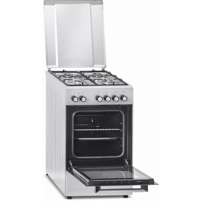 Placa a gás e forno elétrico SIMFER 5405SERGG, aço inoxidável, 4 zonas, 50 cm