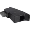 Goobay 50308 adaptador telefónico TAE, ficha TAE-N para tomada RJ11, preto