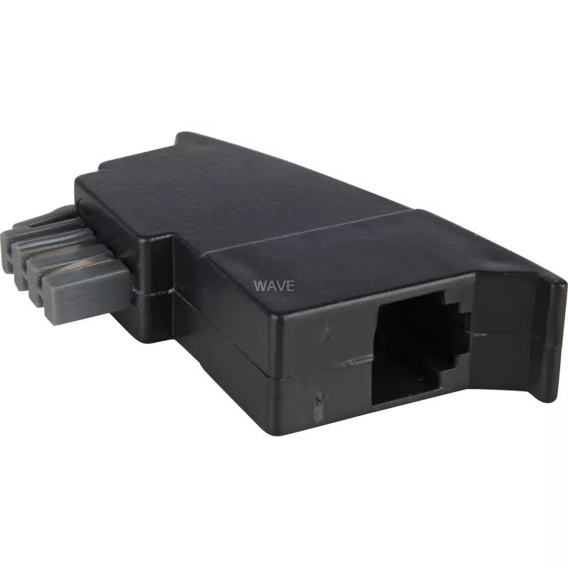 Goobay 50308 adaptador telefónico TAE, ficha TAE-N para tomada RJ11, preto