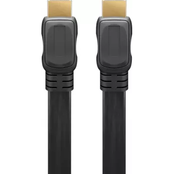 Goobay | Cabo HDMI plano High Speed com Ethernet | 61279 | ficha HDMI (Type-A) | HDMI (Type-A) | HDMI para HDMI | 2 m