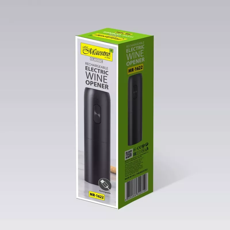 Saca-rolhas elétrico USB MAESTRO MR-1622