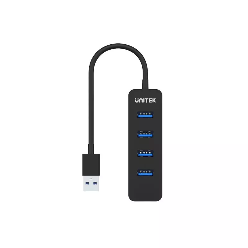 UNITEK uHUB Q4 USB 3.2 Gen 1 (3.1 Gen 1) Type-A 5000 Mbit/s Preto