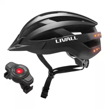 Capacete de BTT Bluetooth 58-62cm LED/SOS/Intercomunicador preto