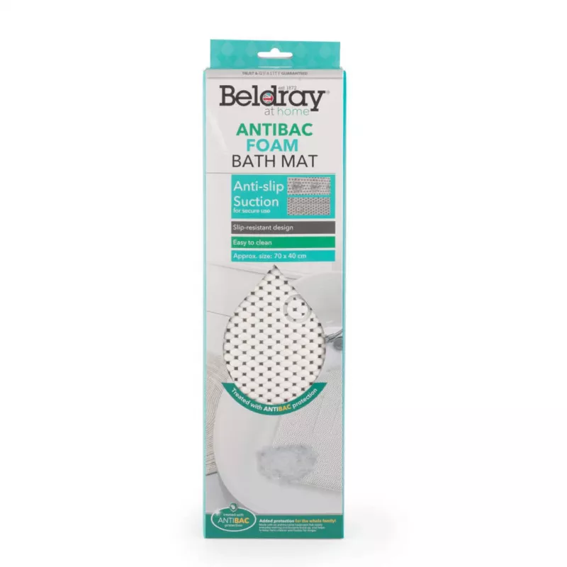 Tapete de banho Beldray LA032722UFFEU7 Antibac Foam – tapete de chão de casa de banho com superfície de espuma antibacteriana