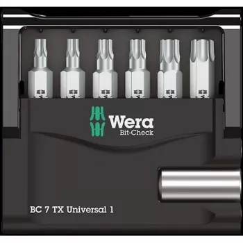Wera Bit-Check 7 TX Universal 1 - Conjunto de pontas para chaves de fendas - 7 peças (05056294001)