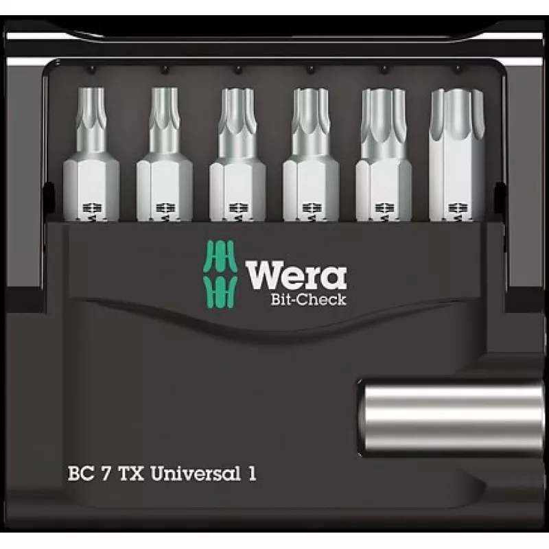 Wera Bit-Check 7 TX Universal 1 - Conjunto de pontas para chaves de fendas - 7 peças (05056294001)