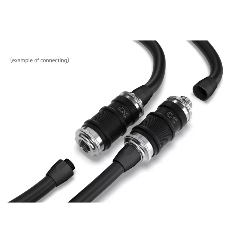 Acoplamento de engate rápido Alphacool ES BLH1A Push-in Female AG cromado preto mate