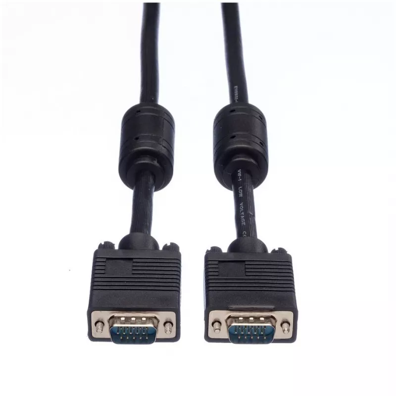 Cabo VGA ROLINE High Quality Ferrite DDC HD15 M/M 20 m