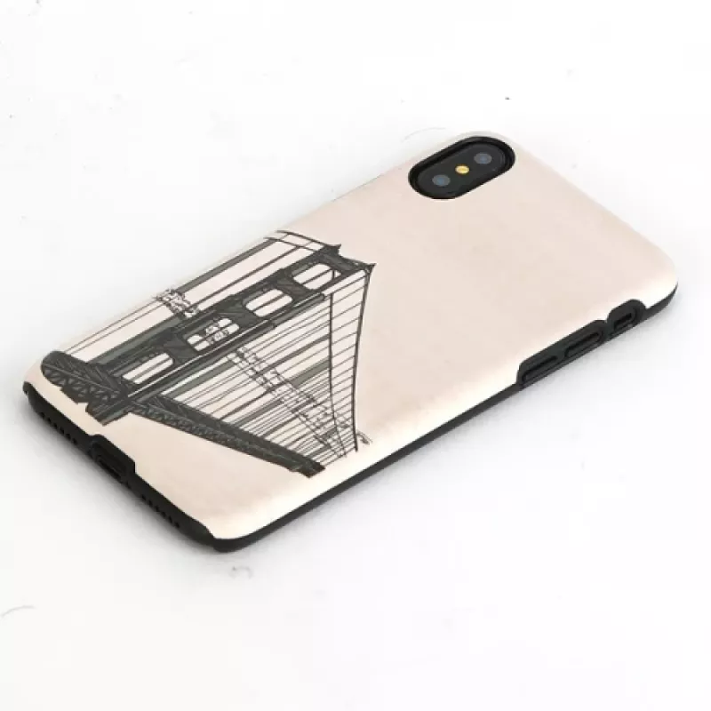 Capa para telemóvel man and wood para iPhone X/XS, design Handbrücken, preto