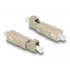 Acoplador híbrido de fibra ótica DeLOCK SC Simplex macho para LC Simplex fêmea bege