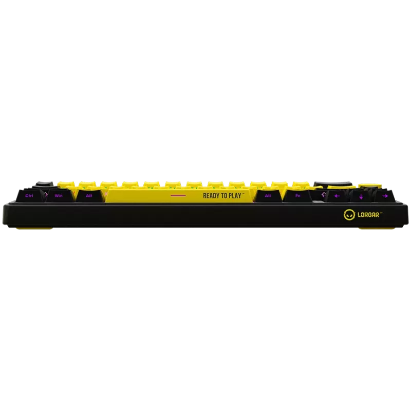 Teclado de gaming mecânico LORGAR KBP70MW 65% preto amarelo layout EN