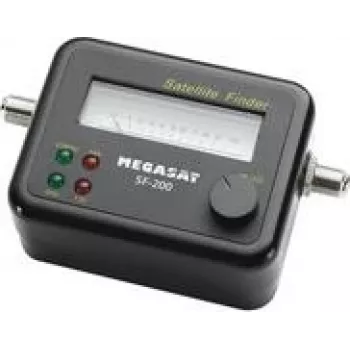 Localizador de sinal de satélite Megasat SF-200 (MPN 1200576) com indicadores de intensidade e qualidade de sinal