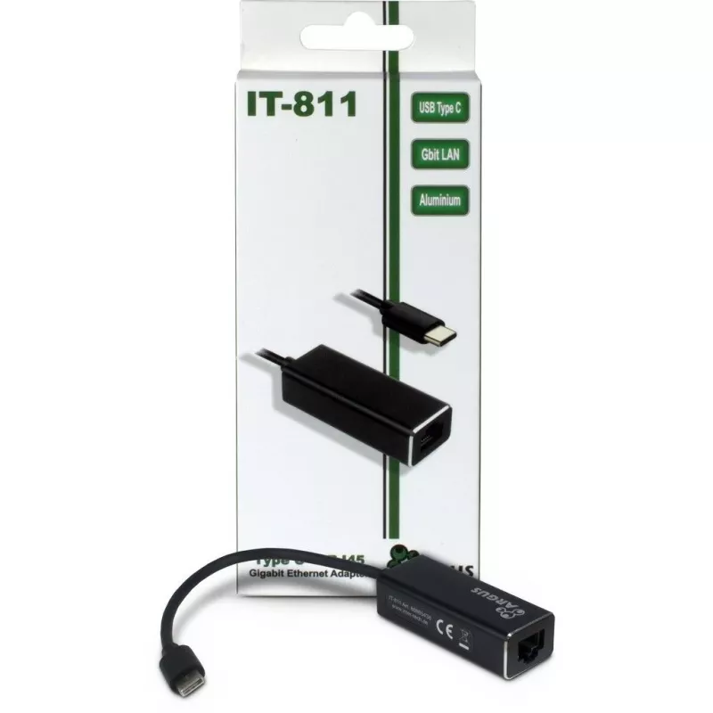 Inter-Tech Argus IT-811 - Adaptador de rede - USB-C - Gigabit Ethernet - Preto (88885438)