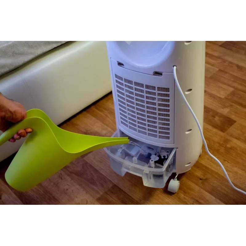 Ventilador de pé Concept Solution OV5220 — branco, 80 W, controlo tátil, 805 mm de altura