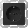 Mecanismo de tomada Schuko Gira System 55 4188005 para montagem modular, preto