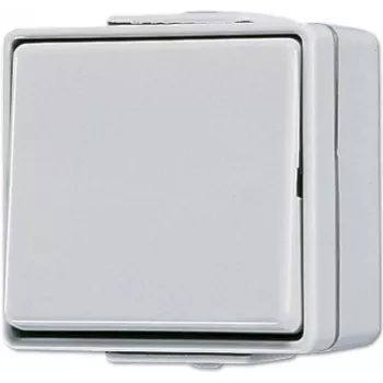 JUNG 607 W - botão - com fios - cinzento - duroplasto - 250 V - 10 A