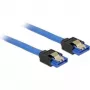 Cabo SATA DeLOCK 84976 0,1 m SATA 7 pinos preto azul