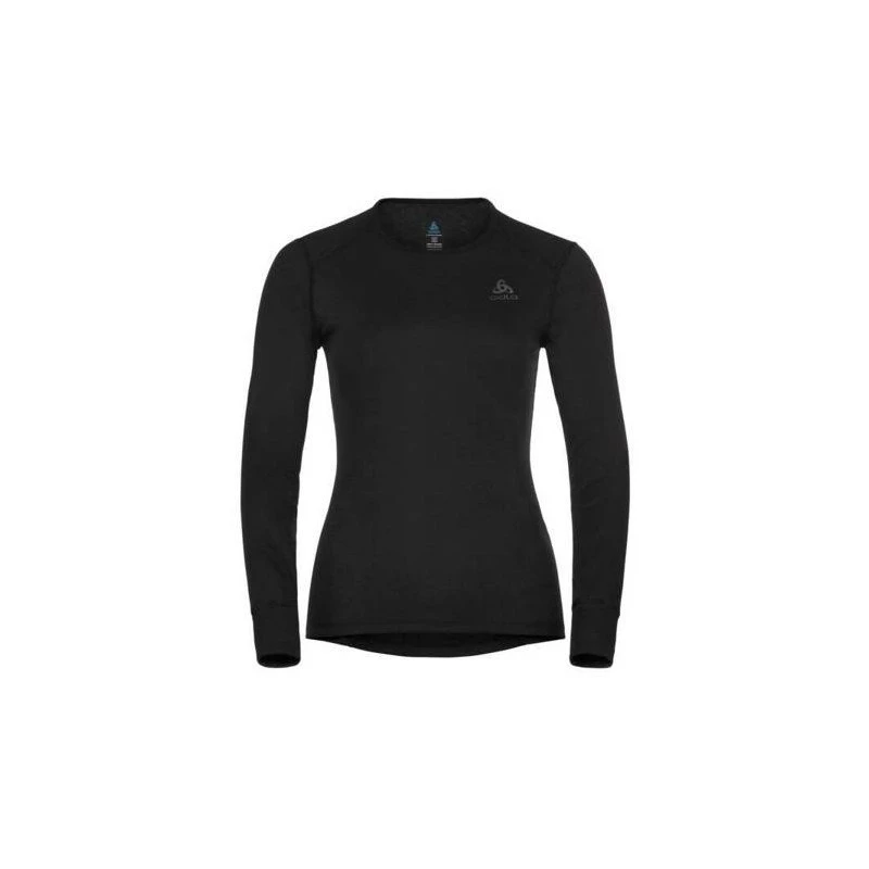 T-shirt Odlo BL TOP decote redondo manga comprida ACTIVE WARM ECO mulher, tamanho S, preto