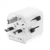 Fonte de alimentação de viagem GEMBIRD TPA-EU1A1C20-01-W 20W, USB-A 18W + USB-C 20W, tomada Schuko, entrada 100–250 V