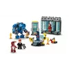 LEGO Marvel Laboratório de Armaria do Homem de Ferro 76315 conjunto de brincar – 384 peças, 5 minifiguras, área de exposição