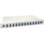 Caixa de fusão de fibra ótica Lightwin, 24 fibras, 12x DSC monomodo, 9/125µm OS2 G657.A1 caixas de fusão com pigtail (SPBOX 24E09 OS2 DSC)