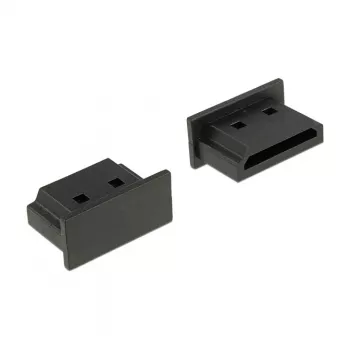 Tampa para conector fêmea DELOCK Micro-HDMI 6,2×6,4×2,8 mm preto, 10 unid.