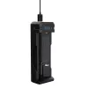 Carregador de baterias XTAR SC1 de slot único USB-C para células Li-Ion 18650, 1 slot, preto
