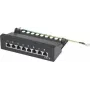 Patch panel para rack Renkforce 8 portas CAT6 1U (modelo 001485574)