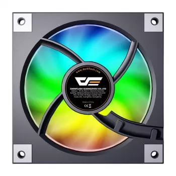 Ventoinha para caixa de computador 120 mm Darkflash DM20 preta, conector de 3 pinos, fluxo de ar padrão