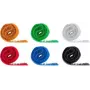 Goobay 70350 organizador de cabos suporte de cabos cinzento - azul - verde - laranja - vermelho - branco 6 unid. (70350)
