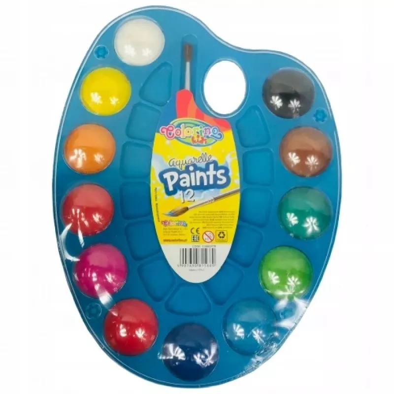 Paleta de aguarelas Colorino Kids 12 cores