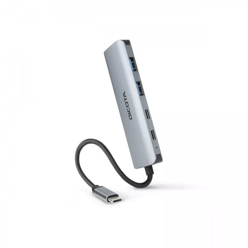 Hub USB Type-C DICOTA D32061 10000 Mbit/s Prateado