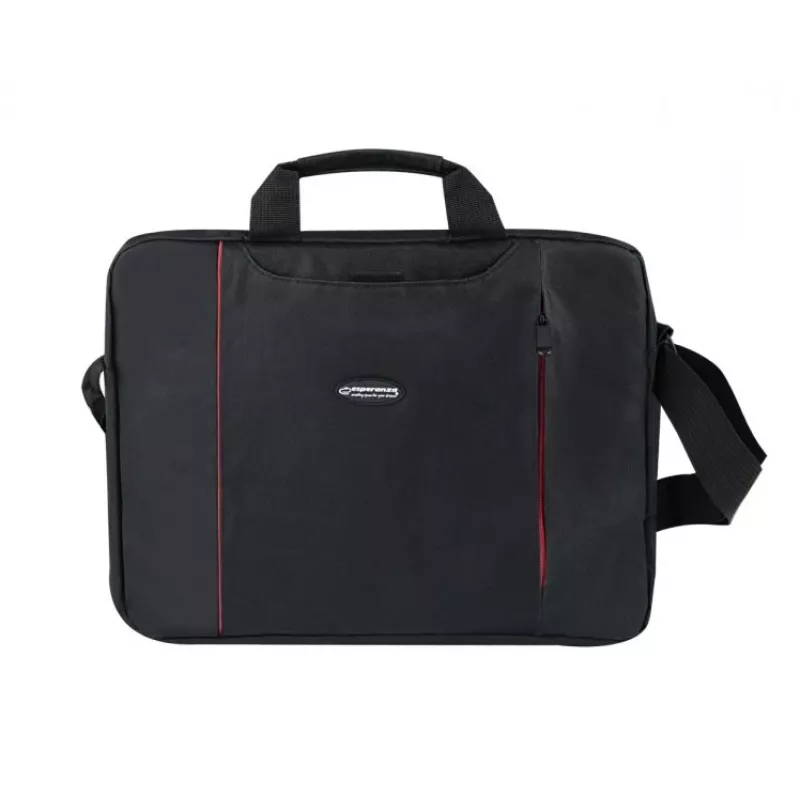 Mala top loader Esperanza SALERNO 39,6 cm (15,6) preta, vermelha