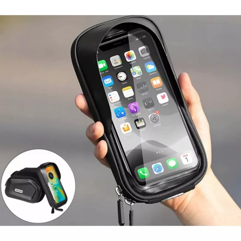 Extralink Bolsa de bicicleta, bolsa de quadro impermeável com capa para telemóvel