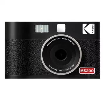 Máquina fotográfica instantânea Kodak Mini Shot 2 Era — máquina fotográfica instantânea portátil com impressora incorporada, preta