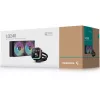 Kit de refrigeração líquida DeepCool LQ240 — radiador de 240 mm, 2× ventoinhas PWM de 120 mm, RGB, tubo de 41 cm, radiador de alumínio, preto