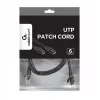 Cabo de rede Gembird PP6U-1M RJ-45 Cat6 1m preto