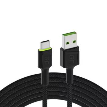 Cabo USB Green Cell KABGC06 1,2 m USB A USB C preto