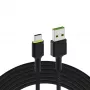 Cabo USB Green Cell KABGC06 1,2 m USB A USB C preto