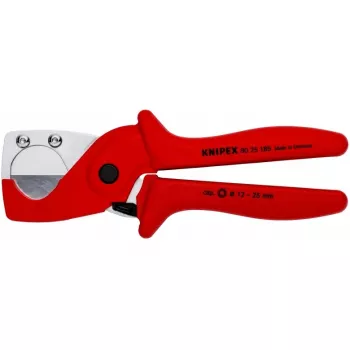 Knipex 90 25 185 - Corta-tubos - aço inoxidável - plástico - vermelho - 1,2 cm - 18,5 cm (90 25 185)