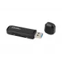 Leitor de cartões NATEC Scarab 2 USB 3.2 Gen 1 Type-A — suporte MicroSD/SD, 5000 Mbit/s, preto