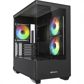 Caixa para PC Sharkoon Elite Shark CM100 torre Micro-ATX, sem fonte de alimentação, preto