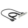 Chapa de slot DeLOCK 89934 com 1 x conector USB Type-C e 1 x conector USB Type-A