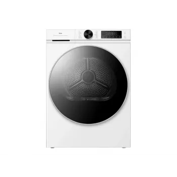 Máquina de secar roupa TCL DP0844WE0BA — dimensões brutas 677×885×660 mm, peso líquido 45 kg, garantia de 24 meses