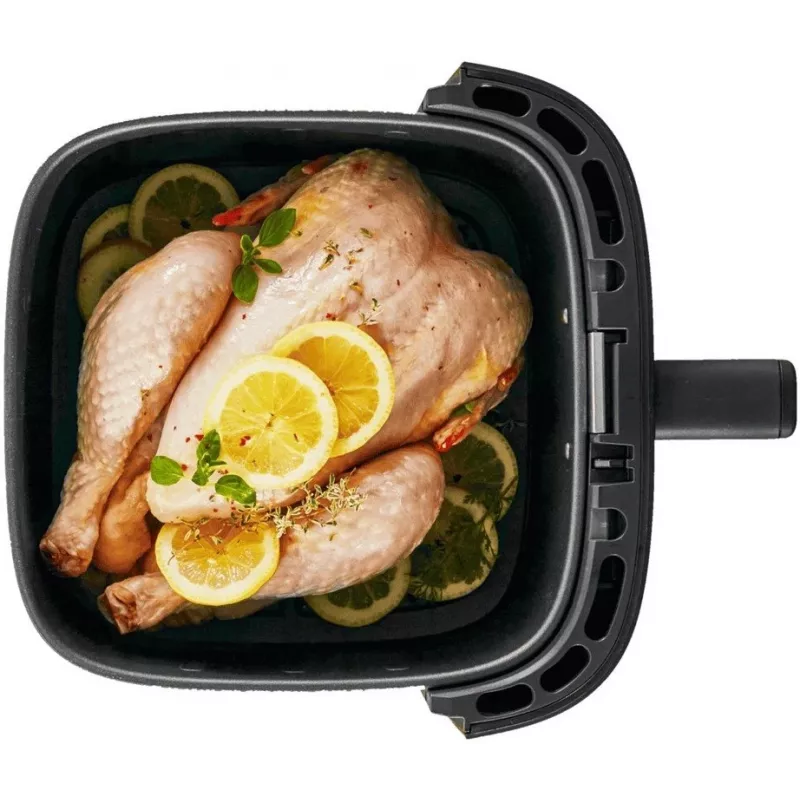 Fritadeira Tefal Easy Fry Silence EY551HE0 Individual 5 L Autónoma Fritadeira de ar quente Preto, Cinzento, Aço inoxidável