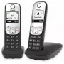 Telefone analógico Gigaset A690 Duo identificação de chamadas preto, prateado