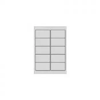 Etiquetas laser Avery Heavy Duty - Etiquetas de poliéster - Prateado - 50,8 x 96 mm 200 unid. (20 folhas x 10) (L6012-20)