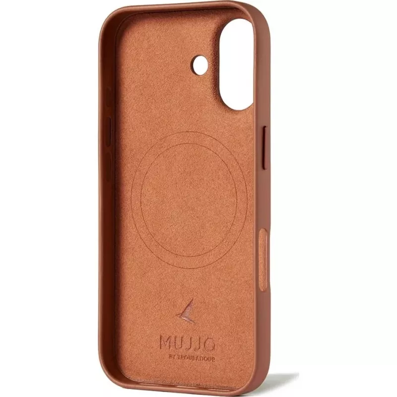 Mujjo Full Leather Case MagSafe capa para iPhone 17 castanho