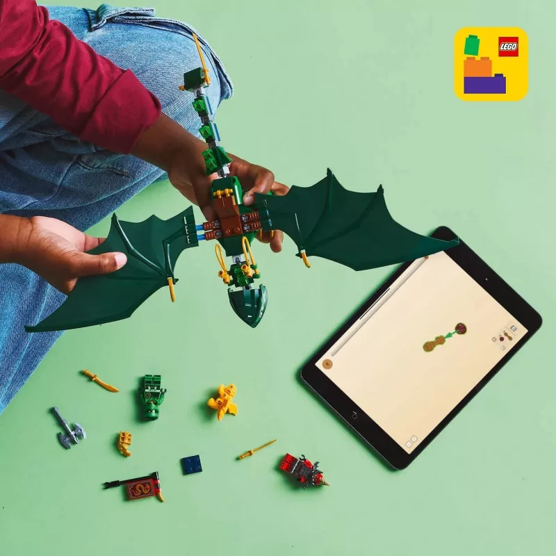 Brinquedo de construção LEGO NINJAGO 71829 Dragão da Floresta Verde do Lloyd, 128 peças, 2 minifiguras, a partir de 6 anos